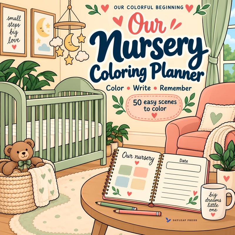 Front cover of Our Nursery Coloring Planner
