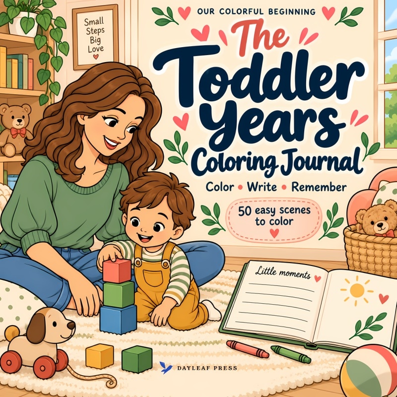 Front cover of The Toddler Years Coloring Journal